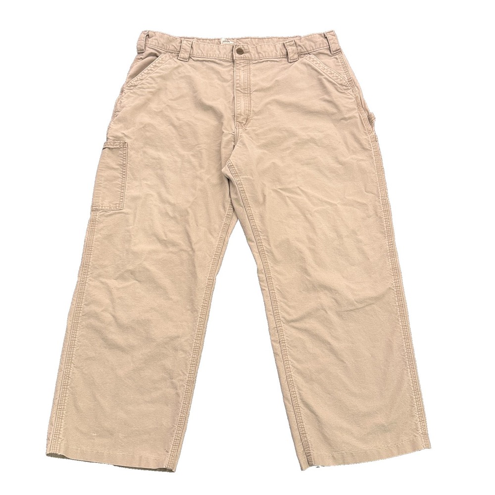 Carhartt B151 Tan Carpenter Pants‎ Mens 40x30 Khaki Utility Workwear Relaxed Fit